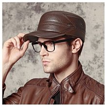 ~皮皮創~純手工真皮護耳棒球帽。秋冬防風保暖護耳滑雪帽百搭個性帥氣真皮鴨舌帽時尚中性小羊皮休閒帽 歷史價格詳細信息