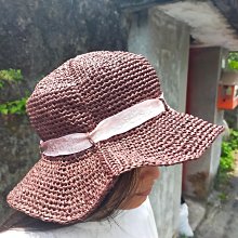 拉菲草女帽純手工編織漁夫帽沙灘帽防紫外線帽遮陽帽防曬帽可折疊-佳藝居 歷史價格詳細信息