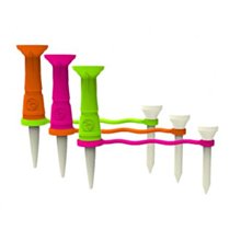 高度可調高爾夫Tee耐打塑膠限位球托球梯球釘golf用品 歷史價格詳細信息