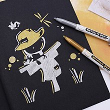 金色銀色油漆筆記號筆黑卡紙簽名筆簽字簽到筆金屬筆diy相冊專用寫賀卡的筆可擦馬克筆塗鴉筆水性寶克工藝 歷史價格詳細信息