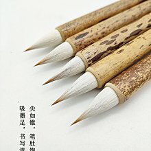 仿唐古法纏紙雞距筆狼毫紫毫毛筆專業級軟筆短鋒蒜頭小楷抄經毛筆 中大號規格議價~特賣 歷史價格詳細信息