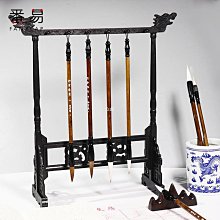 筆掛筆架12針雞翅木紅木毛筆掛筆擱木筆架書法文房四寶古德筆莊 歷史價格詳細信息