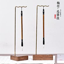 創意毛筆掛筆架文房四寶復古實木紅木毛筆架學生用桌面收納毛筆擱 歷史價格詳細信息