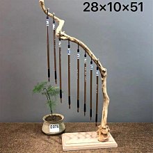 筆架展示架買送筆擱12掛仿古實木毛筆掛架初學者書法文房用品休閒 歷史價格詳細信息