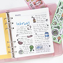 ♀高麗妹♀ 韓國 Square Diary Color Dot A6 Wide 6孔圈記事頁補充包(預購) 歷史價格詳細信息