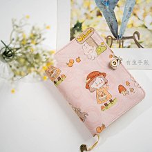 手賬本布藝面粉色花朵A5A6活頁線裝本文藝復古手賬本子手工隨身記事本 歷史價格詳細信息