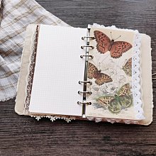 復古蕾絲手賬本套裝禮盒可愛筆記本子A6女生高顏值活頁日記手帳本-鑫星精選 歷史價格詳細信息