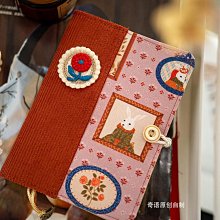 手賬本燈芯絨布藝拼布文藝復古可愛A5A6活頁線裝手賬筆日記本子旅行記事 價格比較,價格查詢,歷史價格詳細信息