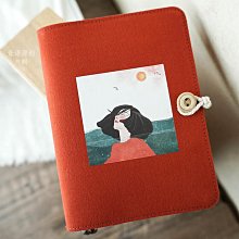 手賬本布藝面粉色花朵A5A6活頁線裝本文藝復古手賬本子手工隨身記事本 歷史價格詳細信息