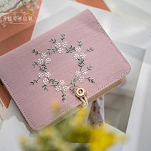 手賬本布藝面粉色花朵A5A6活頁線裝本文藝復古手賬本子手工隨身記事本 歷史價格詳細信息