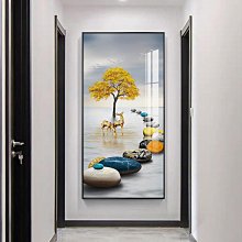 輕奢入戶門玄關裝飾畫高檔抽象藝術高級感走廊過道牆掛畫高端 歷史價格詳細信息