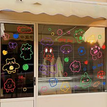 【滿200出貨】ins風貼紙蛋糕服裝店櫥窗玻璃門貼紙裝飾卡通笑臉小紅書墻貼窗花~浪漫小屋 歷史價格詳細信息