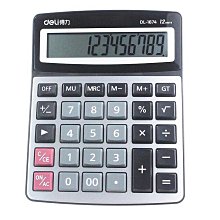得力太陽能計算器財務辦公專用大屏會計用學生用帶語音大學小號便攜雙電源商用計算機器文具辦公用品大號專用 歷史價格詳細信息