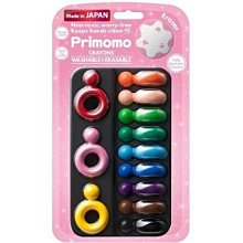 日本 Primomo 普麗貓 12色 無毒蠟筆 花瓣 附小花橡皮擦 歷史價格詳細信息