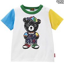 預售Miki童裝24春夏款男女兒童卡通蠟筆熊全棉拼色短袖T恤 歷史價格詳細信息