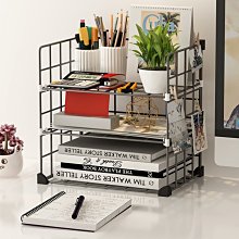 小型書架 桌面書架多功能置物架簡易學生宿舍書桌上收納架辦公桌面鐵藝架子簡易#促銷 #現貨 歷史價格詳細信息
