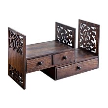 小型書架 飄窗桌面收納架子置物架辦公室簡易桌上小型書架實木書柜帶抽屜簡易#促銷 #現貨 歷史價格詳細信息