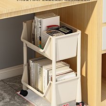 【現貨】桌下書架可移動辦公室小推車落地桌面收納書櫃學生宿舍置物架帶輪 歷史價格詳細信息