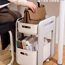 工位放包神器收納籃小推車書本書包放置筐可移動滑輪桌下置物架盒-有家精品店 歷史價格詳細信息
