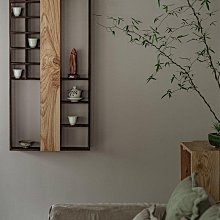 茶架掛壁式博古架木質擺放紫砂壺博古架燒桐木茶葉櫃置物架48格 歷史價格詳細信息