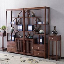 實木博古架新中式多寶閣茶葉展示櫃辦公室多層書架落地收納置物架 歷史價格詳細信息