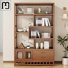 博古架實木新中式擺件書架落地茶具展示柜置物茶台仿古多寶閣隔斷熱心小賣家 歷史價格詳細信息