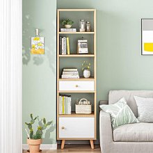 落地置物書架 落地置物架 小型書架 夾縫隙收納架 客廳沙發邊几 臥室床頭櫃 儲物櫃 歷史價格詳細信息