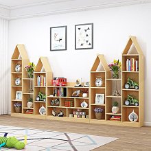幼兒園落地式多層書包實木櫃兒童儲物櫃早教玩具架小熊組合收納櫃 歷史價格詳細信息