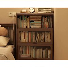 北歐帶門書櫃落地簡約簡易置物架經濟型學生小書架省空間櫃子品質 歷史價格詳細信息