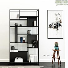 簡約鐵藝隔斷置物架 落地辦公室實木書架裝飾展示架客廳收納櫃 歷史價格詳細信息