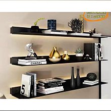 鋁合金屬led發光層板置物架隔板牆面上壁一字充收納展示書架 歷史價格詳細信息