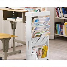 教室桌下書本帶輪可移動小推車收納架置物架桌旁落地多層書架書柜~定金 歷史價格詳細信息
