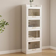 【熱賣】書架置物架落地防塵收納柜子仿玻璃亞克力帶門家用儲物櫃窄縫書櫃 歷史價格詳細信息
