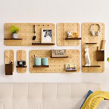 壁掛置物架 實木牆上置物架層板免打孔一字隔板掛牆客廳牆面裝飾臥室宿舍牆壁 實木材質結實耐用，強承重，兩種安裝方式 歷史價格詳細信息
