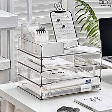 書立文件架置物架亞克力書本固定桌面收納盒書架桌面立架透明書夾 歷史價格詳細信息