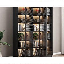 展示櫃玻璃門書櫃黑櫻桃木收納防塵北歐櫃胡桃木實木簡約復古書架 歷史價格詳細信息