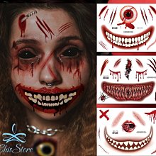 萬聖節臉貼兒童紋身貼紙男女孩卡通夜光仿真傷疤派對妝容水印貼畫 歷史價格詳細信息