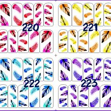 美甲樂園福利社~ 貼紙簿【超值區】 B220 暈染羽毛 水印貼紙 美甲貼 價格比較,價格查詢,歷史價格詳細信息