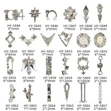 美甲樂園福利社~ 珠寶盒 HY 4956 小奢華微甜款 金銀水鑽 三角 愛心 北極星 美甲材料 歷史價格詳細信息