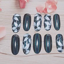 手作穿戴甲製作短方圓可愛高級2024新年中長款美甲貼片手工可拆卸 歷史價格詳細信息