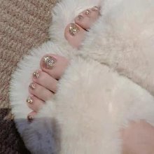 腳指甲貼片成品可拆卸穿戴甲腳趾甲片美甲2024新款夏天高級感顯白-瑞芬好物家居 歷史價格詳細信息