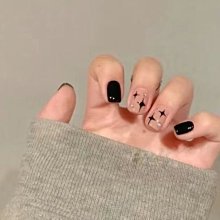 手工美甲貼片復古祖母綠色系穿戴甲顯白純色2023年新款短款高級感 歷史價格詳細信息