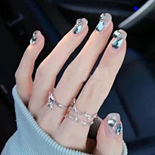 手工穿戴甲爆閃亮片白月光小紅書同款蝴蝶鉆美甲成品假指甲貼輕奢 指甲貼片 美甲片 指甲貼323 LX063 歷史價格詳細信息