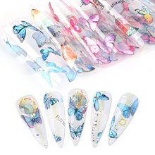 美甲材料 指甲貼紙 美甲貼紙 美甲星空紙轉印 10款火焰經典透明底指甲飾品貼花ST001【滿200元發貨】 歷史價格詳細信息