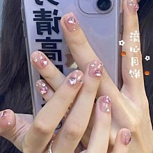 夏日新款純手工穿戴甲冰透晶石貓眼美甲貼片成品假指甲可拆卸 指甲貼片 美甲片 指甲貼350 LX063 歷史價格詳細信息
