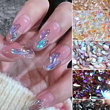 【熱賣精選】美甲鉆高規格燙底水洗網格月光藍極光AB彩白色香檳燙底 歷史價格詳細信息