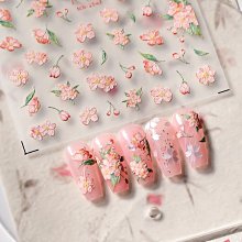 新款 美甲花朵貼紙 花朵花瓣系列 造型貼紙 3D立體浪漫優雅貼紙 超薄少女網紅裝飾品指甲貼紙 歷史價格詳細信息
