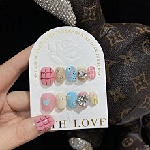 手繪穿戴甲 敲可愛貓咪爪爪棋盤格可拆卸假指甲美甲貼片成品 美甲貼片 指甲貼片 美甲片 穿戴甲 指甲貼 美甲貼 NK064 歷史價格詳細信息