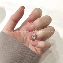 新款純手工穿戴甲短款爆閃滿鉆腮紅美甲貼片成品假指甲可拆卸 指甲貼片 美甲片 指甲貼360 LX063 歷史價格詳細信息