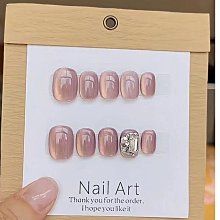 純手工美甲穿戴甲假指甲貼片美甲成品爆閃鉆鏤空魔鏡粉愛心可拆卸穿戴甲 美甲貼 假指甲 指甲貼紙 指甲貼片 穿戴指甲 美甲片 歷史價格詳細信息